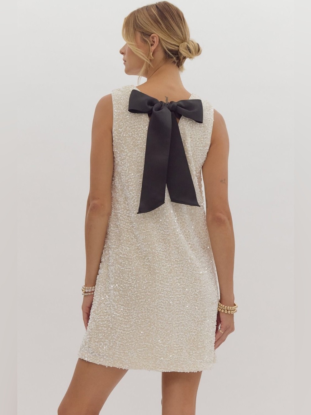 Idem Ditto ‘Sequin Shift Bow Dress’